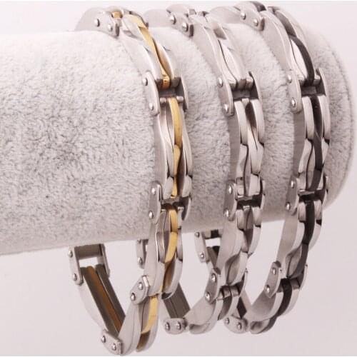 Fitness 10.6mm Hot Fashion 316L Stainless Steel New Arrive Polished Cool Link Chain Mens Bracelet Bangle 8.66" Best Jewelry