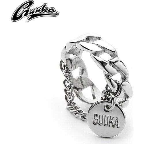 GUUKA Tide Couple Ring Liluxiu with the same niche design High sense Joker ins adjustable ring