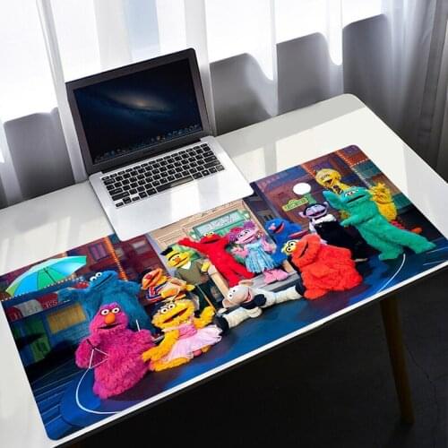 Gaming Mousepad Sesame Street Anime Mouse Mat Desk Pad Protector Computer Mouse Pad Gamer Kawai Keyboard Pc Accessories Diy Pad