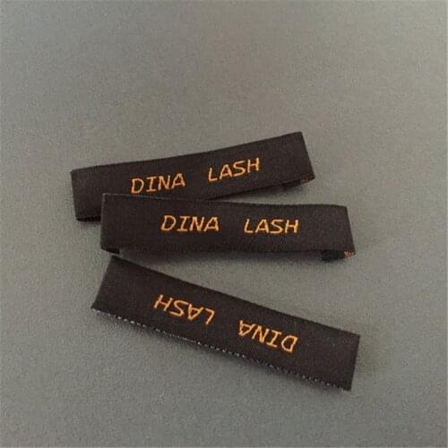 Custom Clothing end fold high density woven labels for clothing