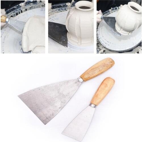 Pottery Clay Tool Shovel Mud Cleaning Cutting Trowel Scraper Polymer Clay DIY Ceramic Sculpture Modeling Tool