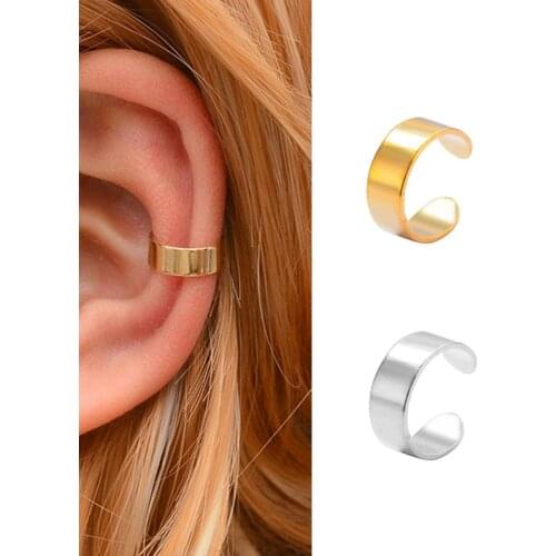2021 Bohemian Geometry Gold Color Clip Earrings No Piercing Fake Cartilage Ear Clips For Women Men Jewelry Wholesale gifts
