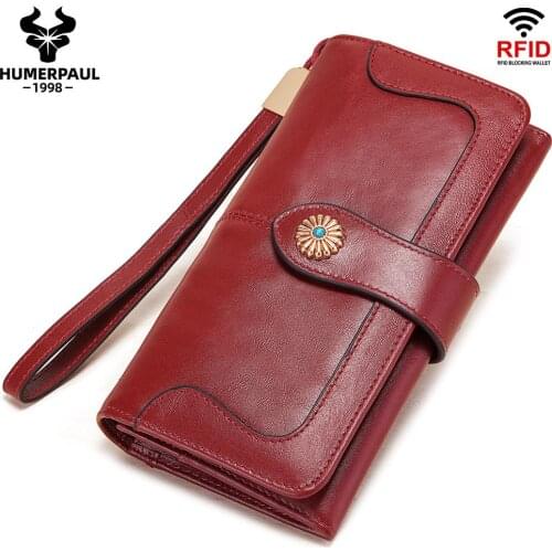 Luxury Brand Women Clutch Fashion Leather Wallet Large Capacity Long Money Bag With Coin Purse Wristlet Ladies iPhone Carteira