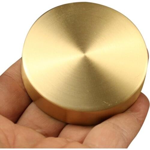 Brass Round Paperweights Creative Calligraphy Painting Paper Weight Chinese Student Simple Portable Paperweight Small Ornaments