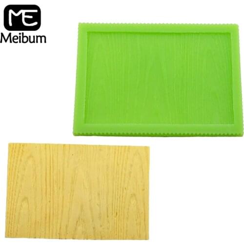 Meibum Wood Grain Pattern Silicone Fondant Cake Mold Trunk Texture Paste Sugar Craft Border Decorating Mould Baking Tools