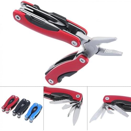 Mini Multifunction Built-in Type Combination Folding Pliers Tool with Hand Polished Surface Treatment and for Camping Outdoors