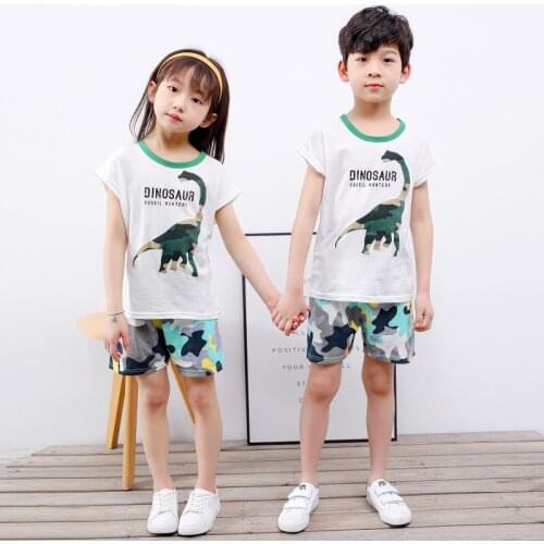 Baby Boys Sleepwear Short Sleeve Pajamas Sets For Girl Summer Childrens Clothing Suits Cartoon Pyjamas Kids Nightwear Outfits