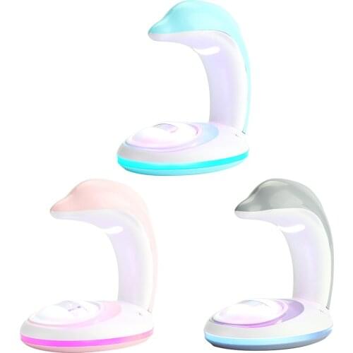 Planetarium Children Night Light Decorative Rainbow Light for The Bedroom 3.7V 1200mAh Cartoon Dolphin Shape Projector