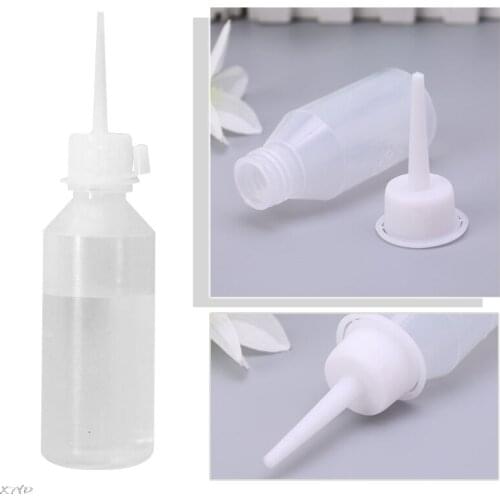 50ml Industrial Glue Gel Oil Applicator Squeeze Bottle Clear White Jet Dispenser
