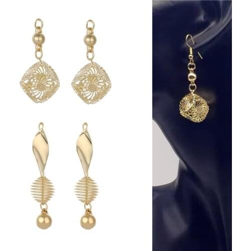 2020New 60Pcs Hollow Alloy pendants alloy button for DIY Jewelry earring or necklace accessories DL177-DL178