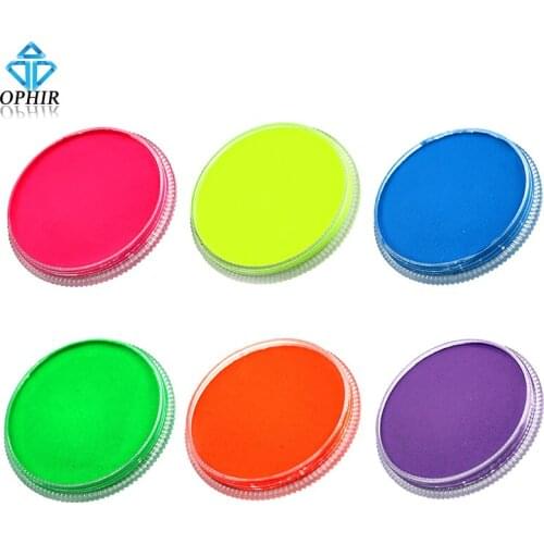 OPHIR 30g Rainbow Body Paint Pigment Ink Neon Fluorescent Maquiagem Makeup Drawing for Halloween DIY Face Painting RT011