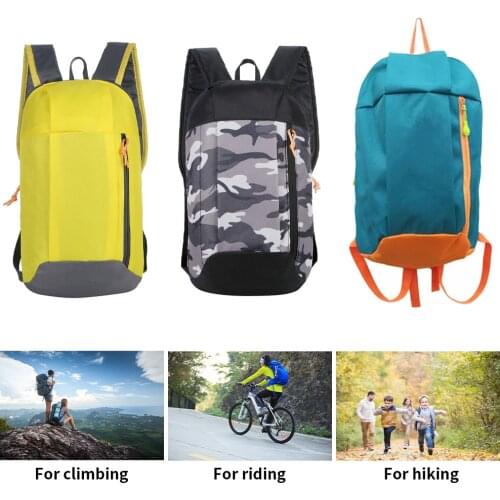 10L Hiking Backpack Waterproof Oxford Cloth Zipper Knapsack Adjustable Strap Shoulder Bag Rucksack for Outdoor