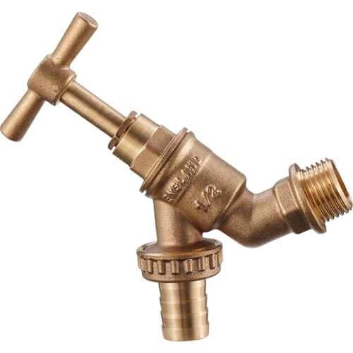 S60x6 IBC Faucet Tank Drain Coarse Thread Adapter to Brass Garden Tap 1/2'' Nozzle Replacement Hose Tap Connector Valve Fitting