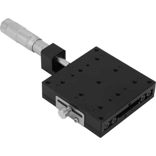 SEMX80-AC X Linear Guide Sliding Track Micrometer Manual Fine-tuning Cross Roller Precision Linear Stages 80*80mm Geleiderail