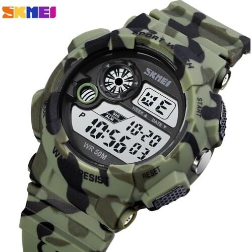 SKMEI Mens Digital Sports Watches Military Chrono Led Light Display Electronic Male Clock Waterpoof Wristwatch Relogio Feminino
