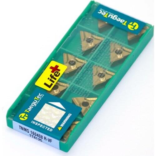 TNMG160408R-VF TT8125 10pcs/lot TaeguTec Negative Triangular External Turning Inserts