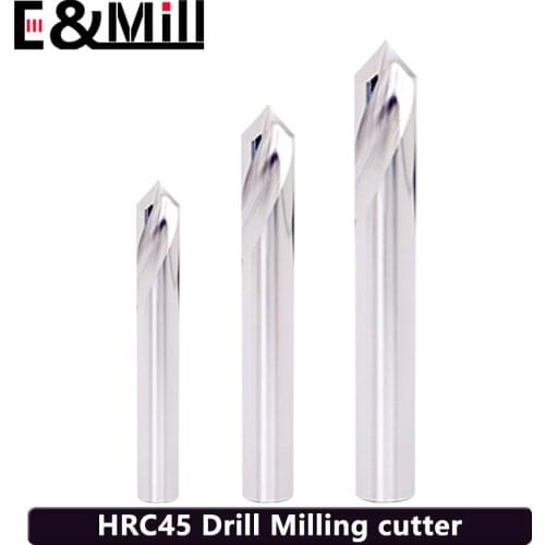HRC45 tungsten steel aluminum with fixed point drill 60/90/120 degree cemented carbide center drill Chamfering milling cutter