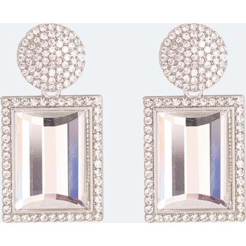 JURAN Hot Multicolored New Design ZA Drop Dangle Earrings Boho Charm Fashion Geometric Square Earrings For Party Wedding Jewelry