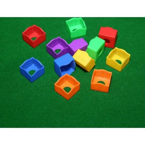 12pcs/set Portable Billiard Cue Chalk Holder Durable Plastic Pool Cases Multi-color Billiard Player Club Bar Snooker Accessories