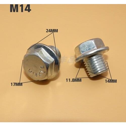 2pcs for Geely Emgrand EC7 GC7 GX7 Vision SC7 SX7 GC9 oil pan oil drain screw gasket