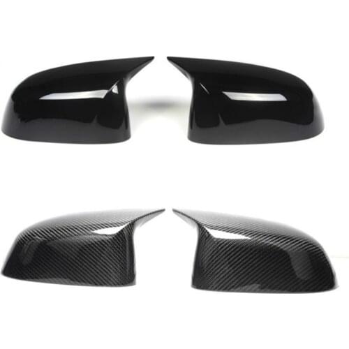 2 Pcs Glossy Balck Cover Auto Rearview Mirror Cap Covers Blind Spot Mirror Fit for BMW 2014-2018 F15 X5 & F16 X6 F26 X4 F25 X3