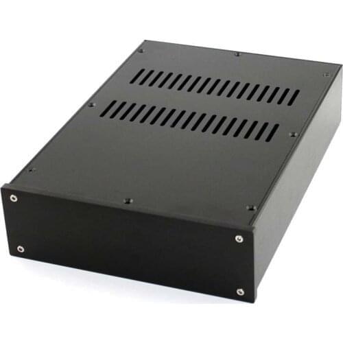 215*70*308mm DIY Box Home Audio WA37 Full Aluminum Black Amplifier Chassis Amplifier DAC Decoder AMP Enclosure Amplifier Case