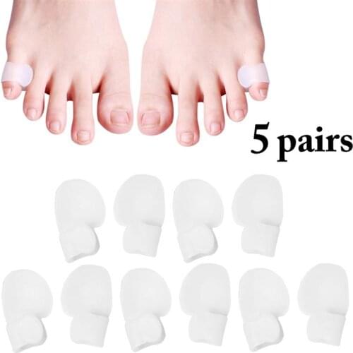 5 Pairs Kapmore Bunion Corrector High Elastic Toe Spacer Bunion Relief for Little Toe Toe Separator Correction Foot Care Tool