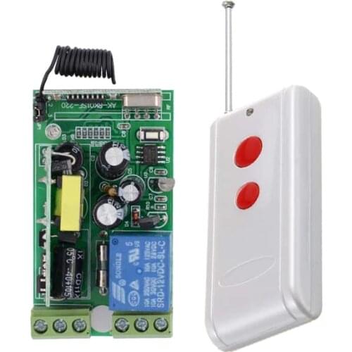 AC85V-250V 110V 10A 1 CH RF Wireless Remote Control System transmitter receiver for Lighting Switch and other eletrical products