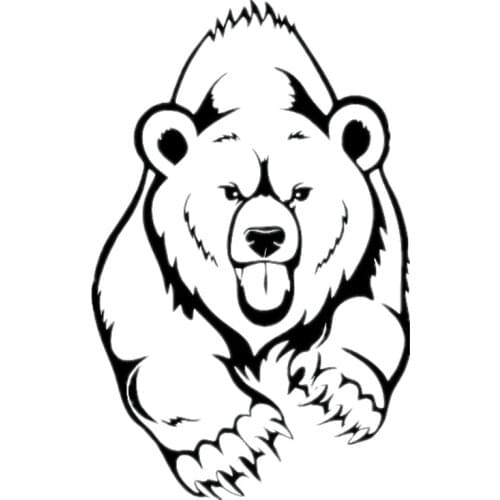 Car Stickers Decor Motorcycle Decals Pieces Brown Bear Decal Decorative Accessories Creative Sunscreen Waterproof PVC,20cm*13cm