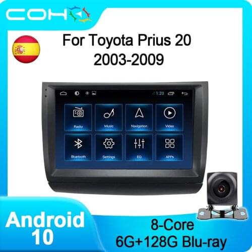 COHO For Toyota Prius 20 2003-2009 Android 10.0 8-core 6+128 Gps Navigation Car Multimedia Player Radio