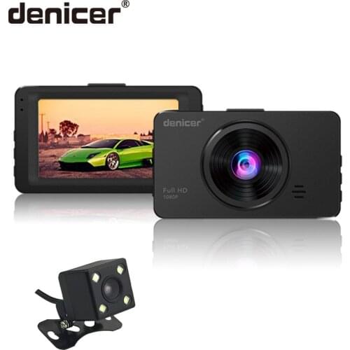 Factory Sale Car Vehicle Cam 1080FHD Dash Camera Front and Rear Cyclic Record DVR Russian Version Auto Registrator Two Cameras