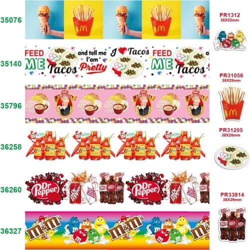 Free shipping characters printed grosgrain ribbon 35076