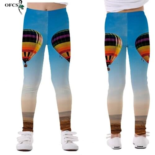 Kids Pant New Spring Girls High Elastic Legging Children Slim Trousers Sweet Baby 5-12Years Printed Hot Pants Children Clothing