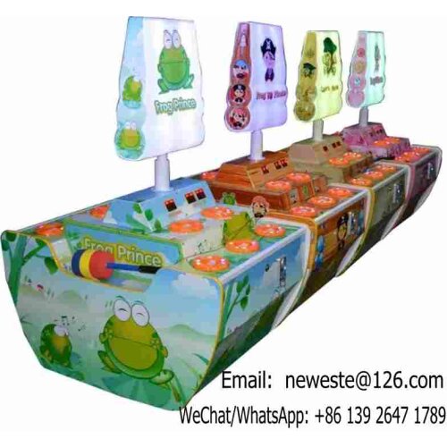 Kids Coin Operated Hammer Hit Frog Animals Redemption Lottery Arcade Games Machine