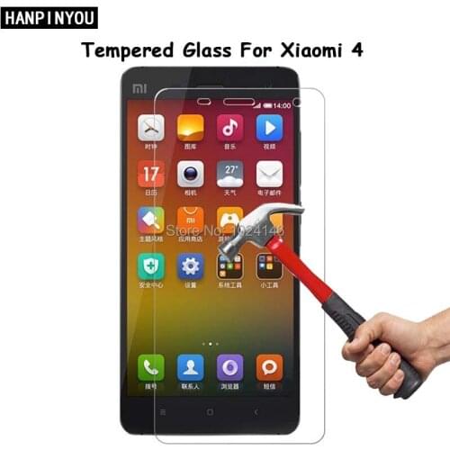 For Xiaomi Mi 4 M4 Mi4 5.0" Tempered Glass Screen Protector Ultra Thin Explosion-proof Protective Film + Cleaning Kit