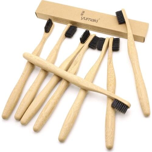 DR.PERFECT 24PCS/lot Bamboo Toothbrush Charcoal Nylon Environment Eco friendly Wooden Bamboo Toothbrush Oral Care Black Head