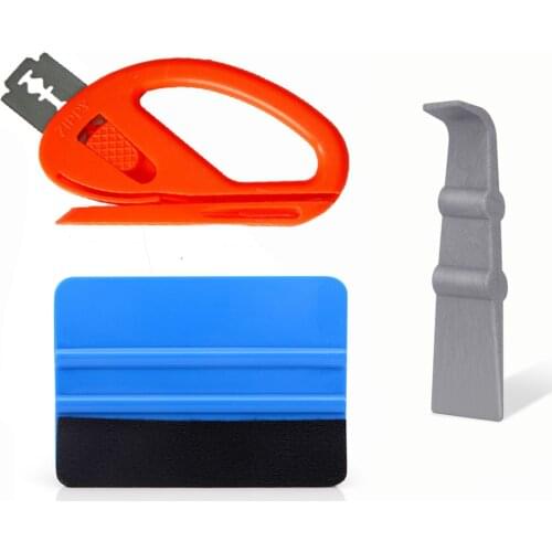 EHDIS 3PCS/Set Car Vinyl Wrap Film Install Squeegee Scraper Cutter Knife Auto Car Sticker Styling Wrapping Tool Car Accessories