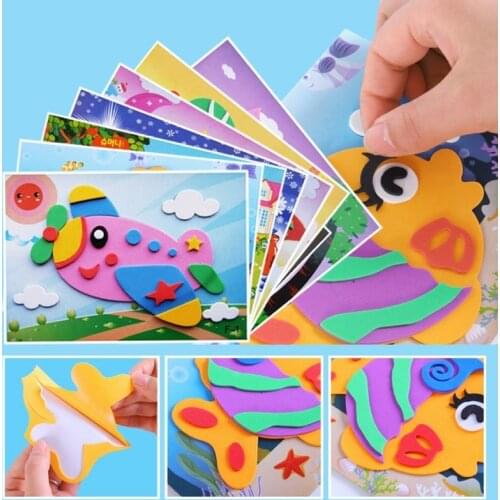 EVA Stickers Toys For Children Manual Stickers DIY Puzzle Toys Parent Child Production Kindergarten Art Class Educational Toys