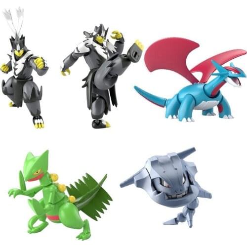 Bandai Original SHODO Pokemon Anime Figures PVC Palm Movement 5 Action Figure Collection Model Doll Kids Toys Gifts for Children
