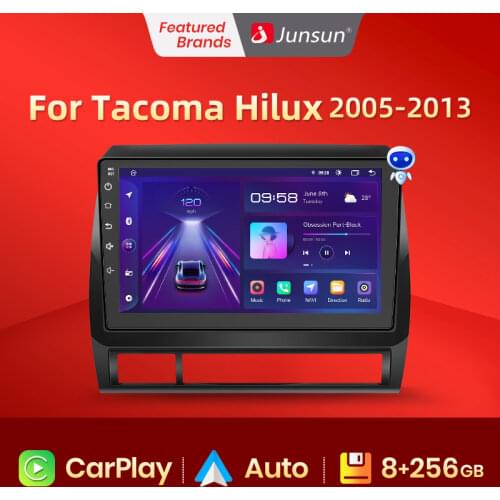 Junsun 2+32GB Android 10.0 DSP For TOYOTA TACOMA/HILUX 2005-2013 Left hand Car Radio Multimedia Video Player GPS RDS 2 din dvd