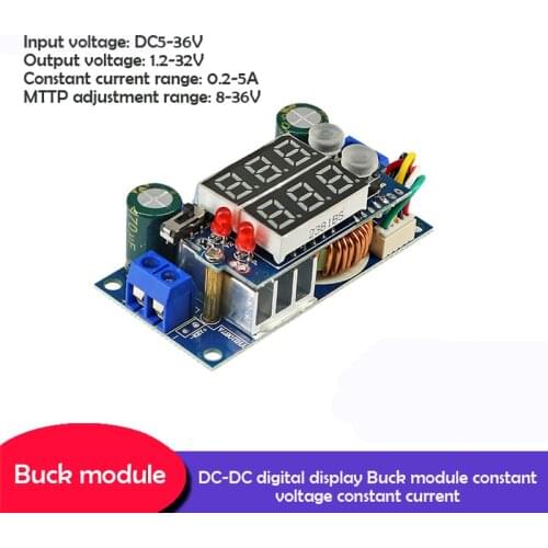 MPPT Solar Controller DC-DC Digital Display Buck Module Constant Voltage and Current Lithium Battery Charging 5A