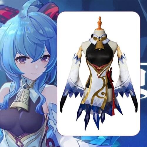 Genshin Impact Cos Suit Ganyu Cos Game Suit Anime Cosplay Costume Female Full Set of Chinese Style Womens Clothing Role Playing