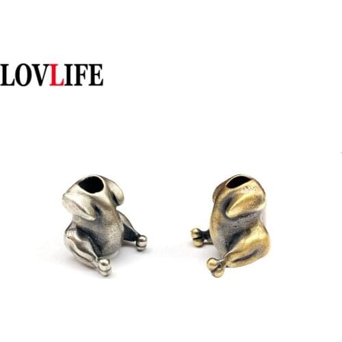 Brass Turkey Chicken Pendant Jewelry EDC Outdoor Tool Knife Bead DIY Lanyard Accessories Car Keychain Hanging Paracord Rope Bead