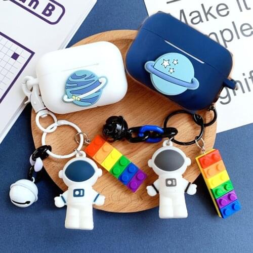 Cute Astronaut Cases Korea for Lenovolp Case for Lenovo LP1S TWS silicone Cartoon Planet Keychain Earphone Cover for Lenovo lp1s