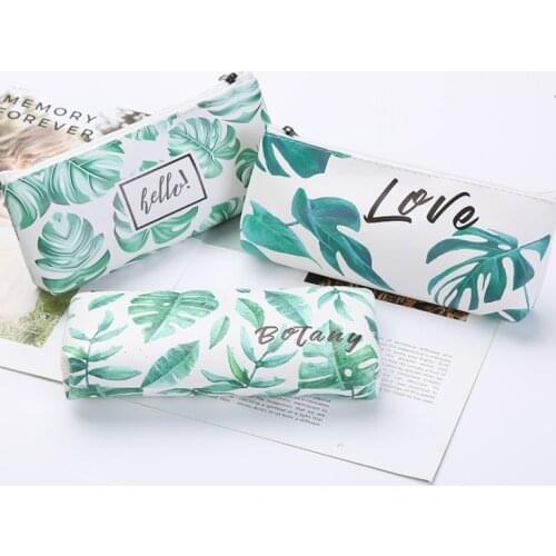 1Pc Pencil Case Office Stationery Turtle leaf Gift Estuches School Supplies High Capacity Makeup Storage Cosmetic Bag Pencil Bag