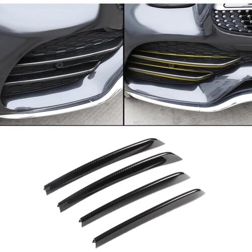 Carbon Fiber Front Bumper Fog Light Trim Spoiler for Mercedes-Benz GLC Coupe 2020 2021