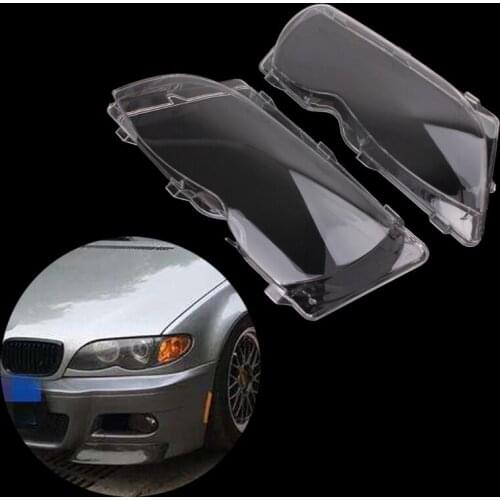 2 Pcs/Pair Headlight Lenses Replacement Left&Right Headlamp For BMW E46 4 DR