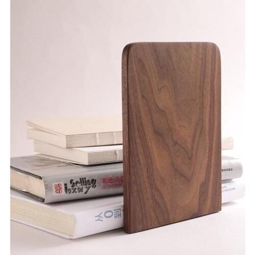 Natural Creative Wood Bookend Holder Reusable Resistance to Fall Bookshelf Office Desktop Student Book Stand A1