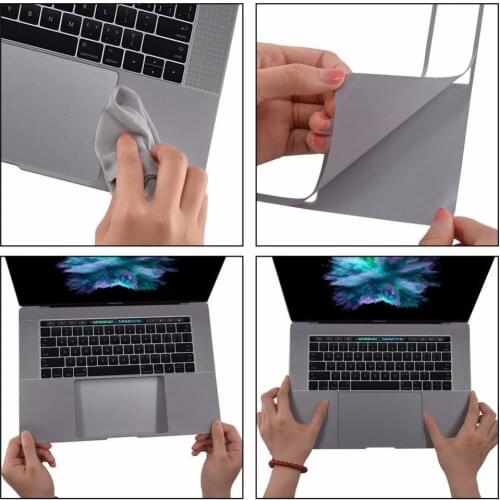 Full Guard Wrist Pad Rest Cover Skin For Apple Macbook Air13 A1932 Touch Bar 13 15 (model : A1706/A1989/A1708/A1707/A1990)-Gray