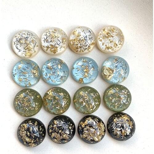 10 Pcs/Lot Semi-permeable Gold Foil Silver Wire Half Pill Chess Pieces Board Games Accessories 16mm